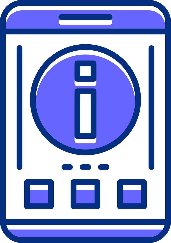 Info Filled Slip Style Icon vector