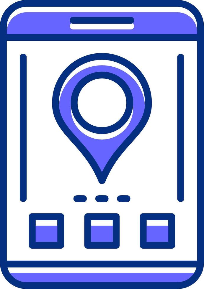 Location Filled Slip Style Icon vector