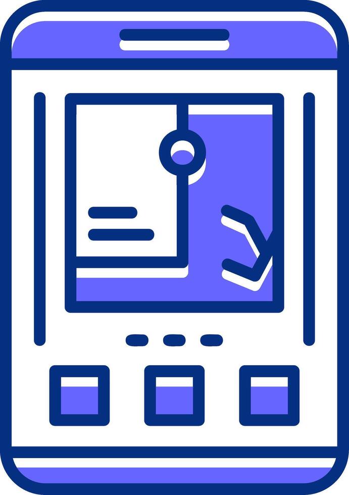GPS Filled Slip Style Icon vector