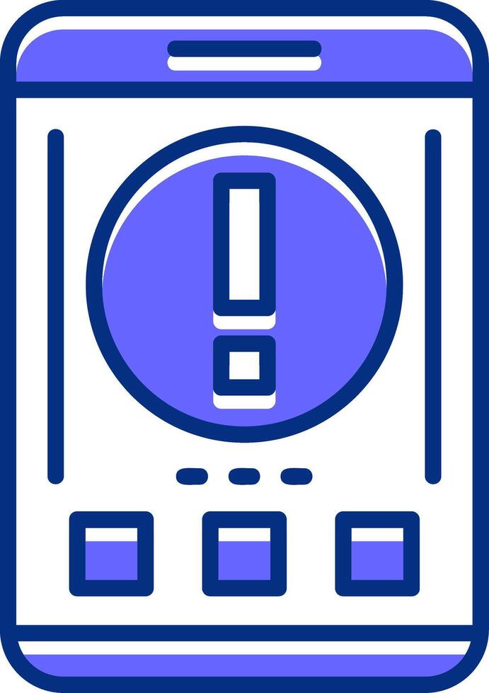 Warning Filled Slip Style Icon vector