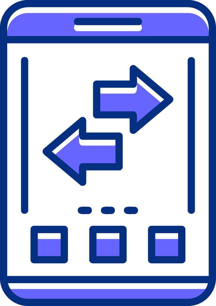 Refresh Filled Slip Style Icon vector