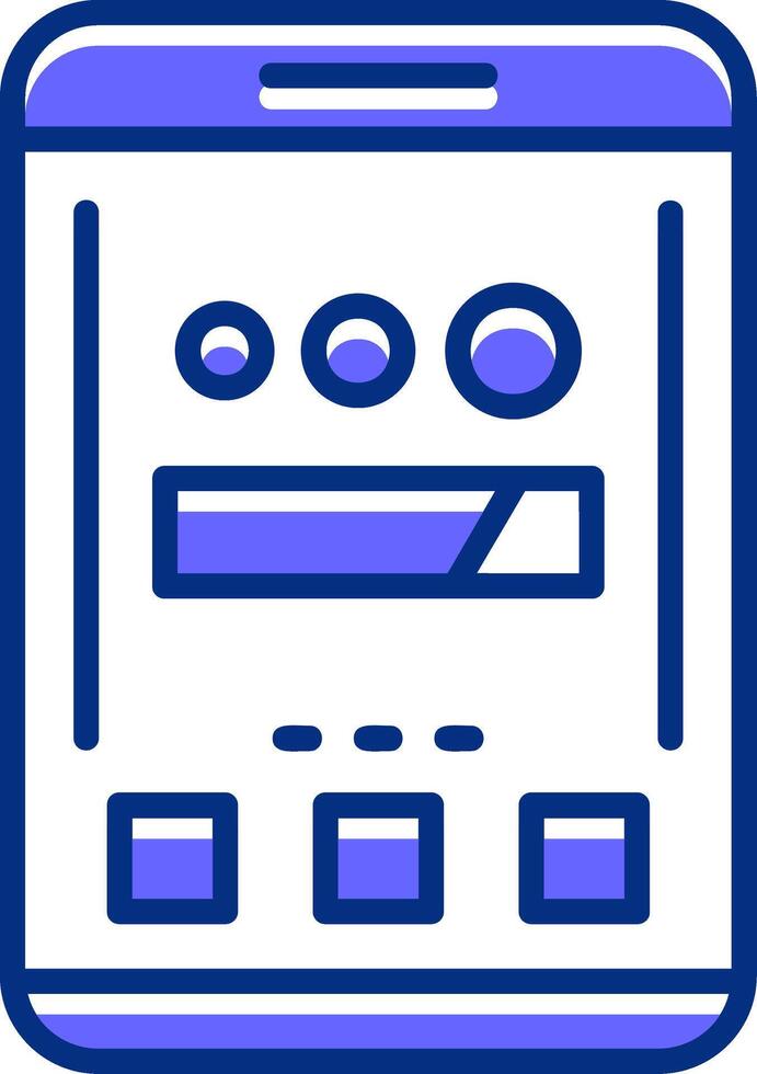 Loading Filled Slip Style Icon vector