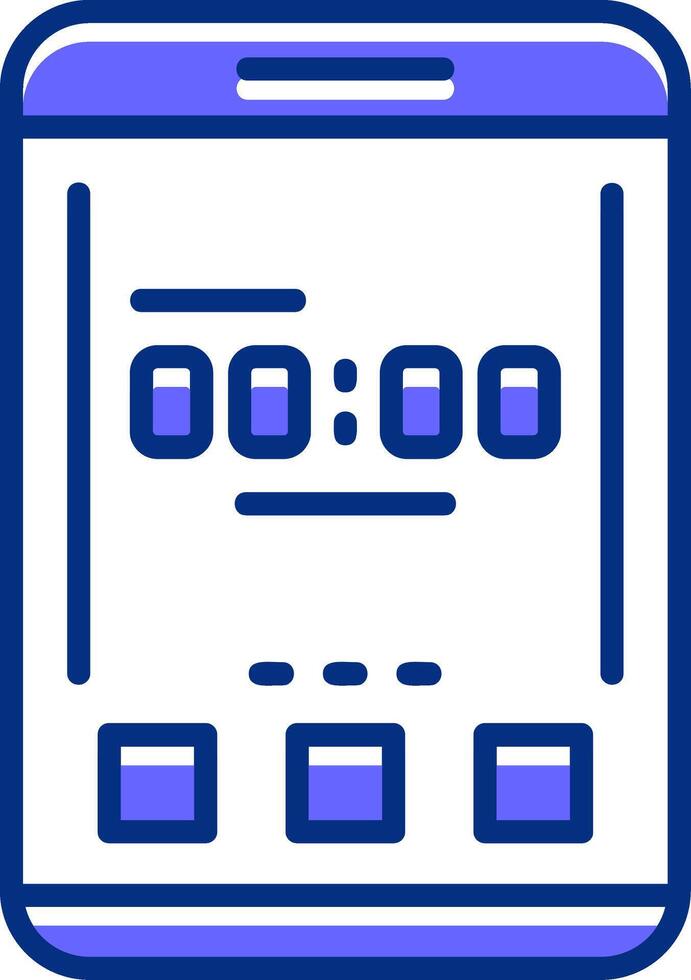 Clock Filled Slip Style Icon vector