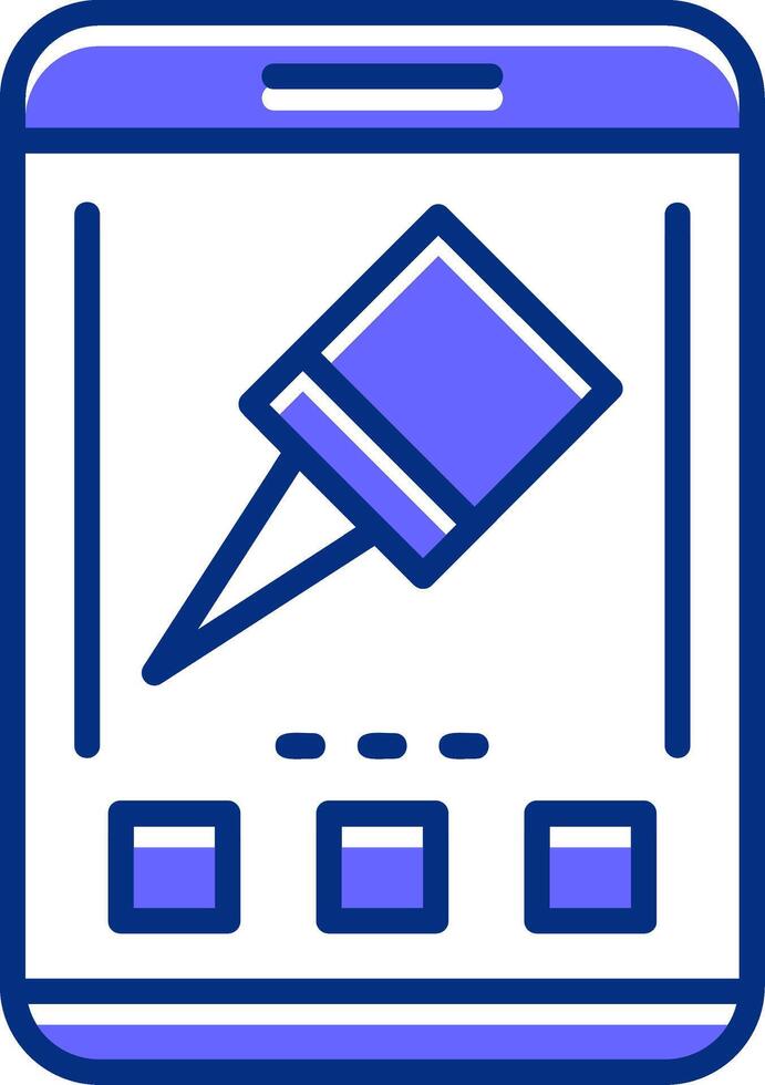 Pin Filled Slip Style Icon vector