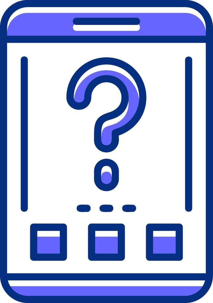 Question mark Filled Slip Style Icon vector