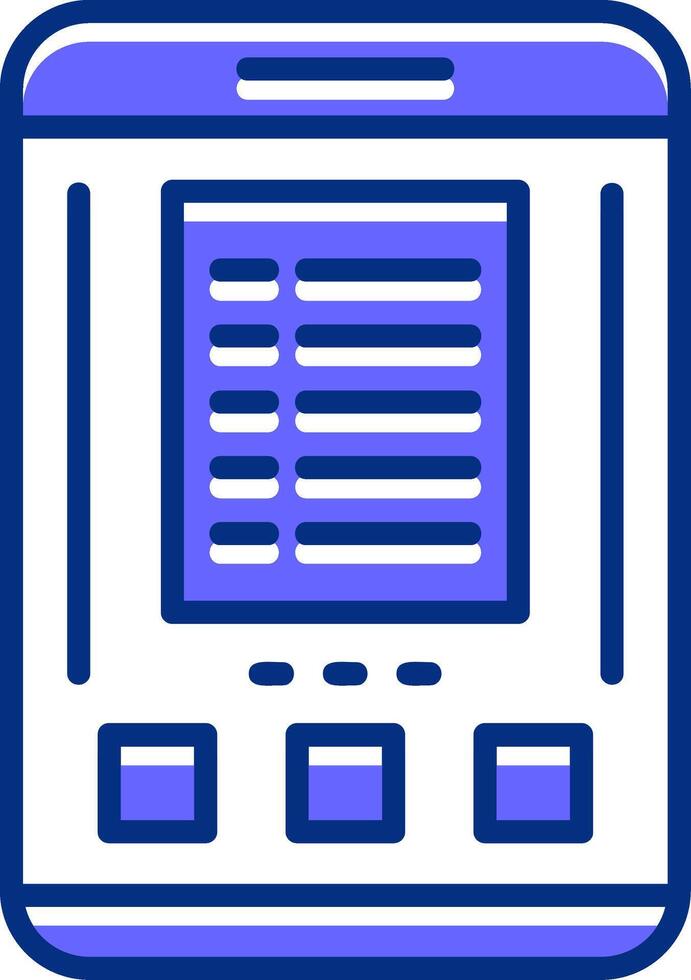 List Filled Slip Style Icon vector