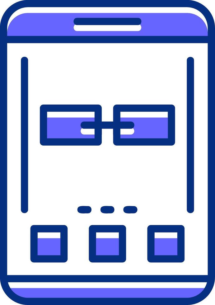 Link Filled Slip Style Icon vector