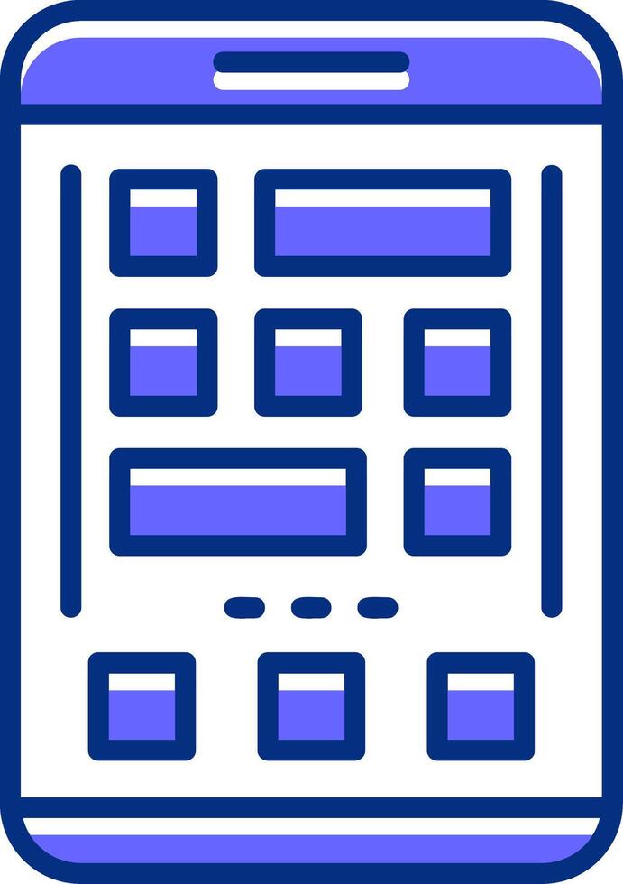 Grid Filled Slip Style Icon vector