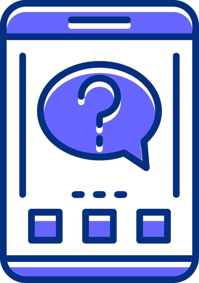 Question Filled Slip Style Icon vector
