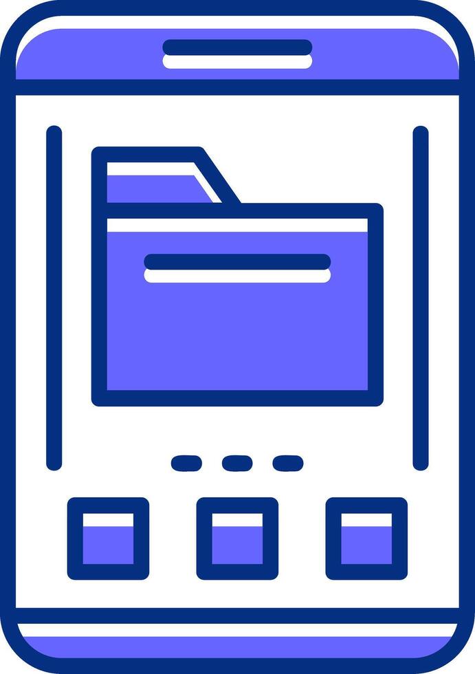 Folder Filled Slip Style Icon vector