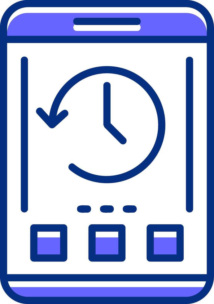 History Filled Slip Style Icon vector