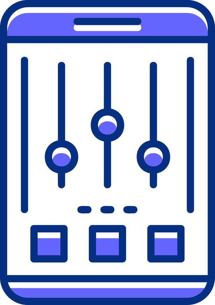 Settings Filled Slip Style Icon vector