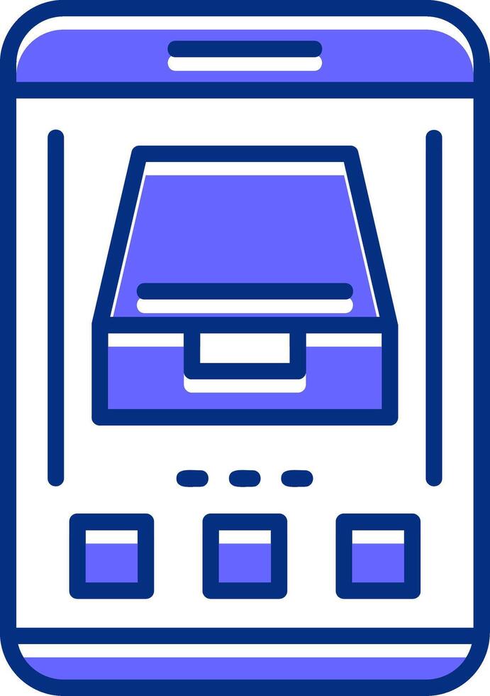 Archive Filled Slip Style Icon vector