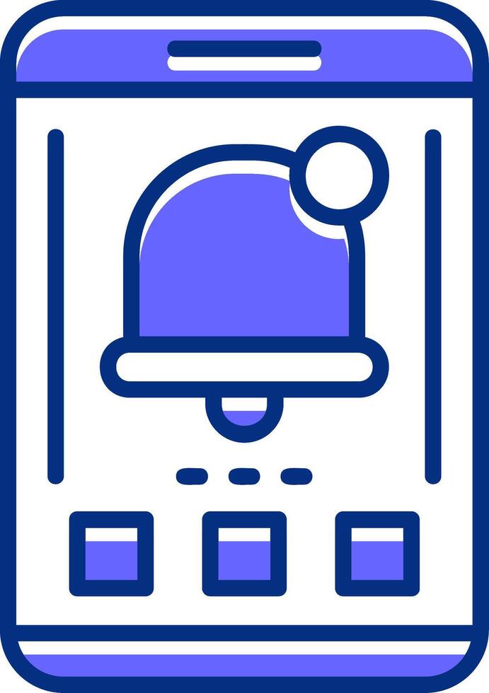 Notifications Filled Slip Style Icon vector