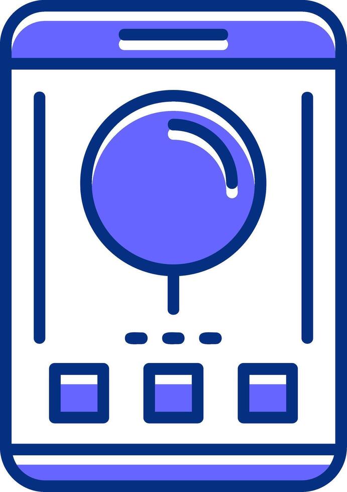 Search Filled Slip Style Icon vector
