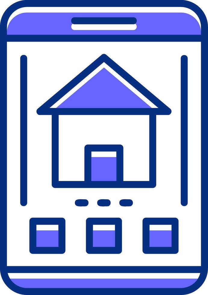 Home Filled Slip Style Icon vector