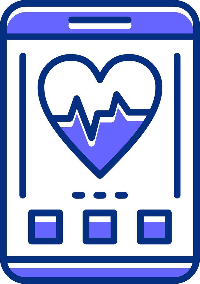 Heartbeat Filled Slip Style Icon vector
