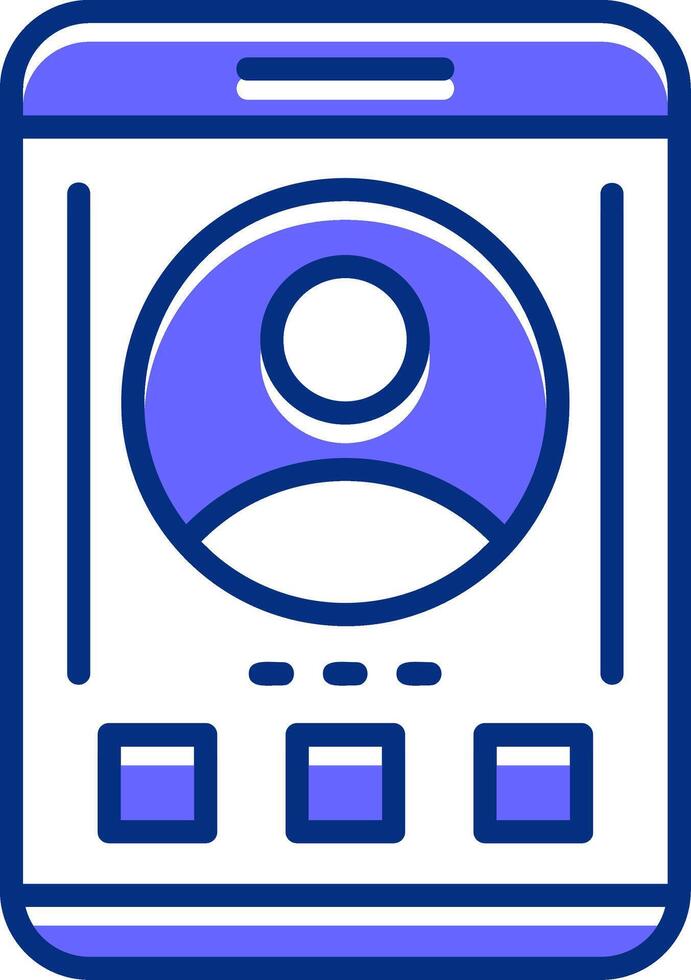 Profile Filled Slip Style Icon vector