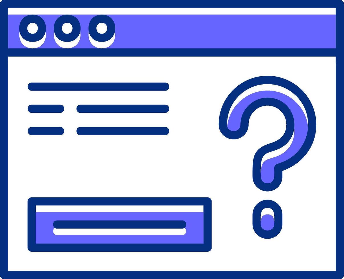 FAQ Filled Slip Style Icon vector