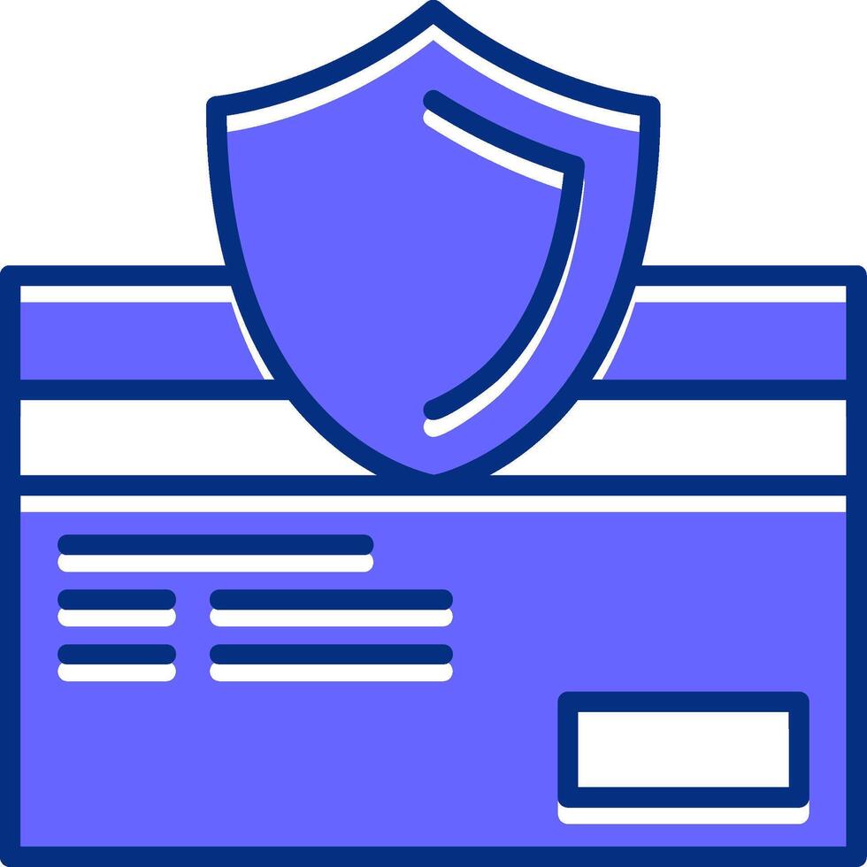 Secure Checkout Filled Slip Style Icon vector