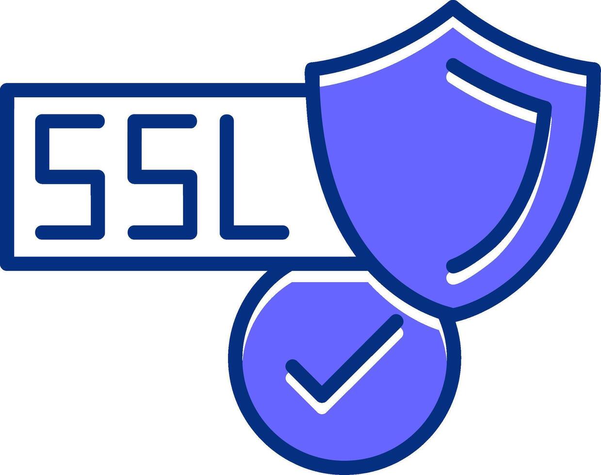 SSL Certificate Filled Slip Style Icon vector