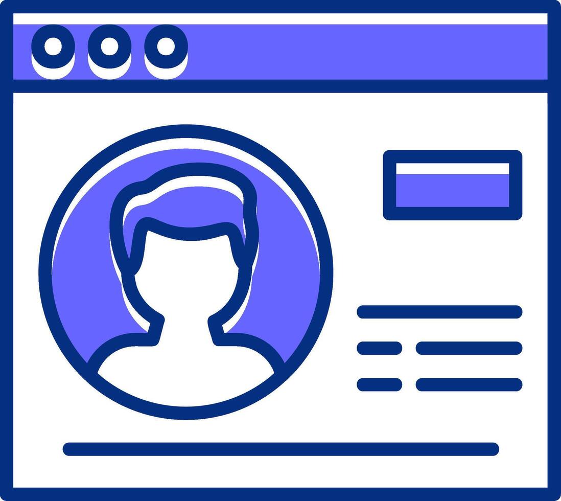 User Profile Filled Slip Style Icon vector