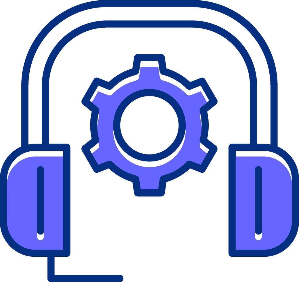 Customer Support Filled Slip Style Icon vector