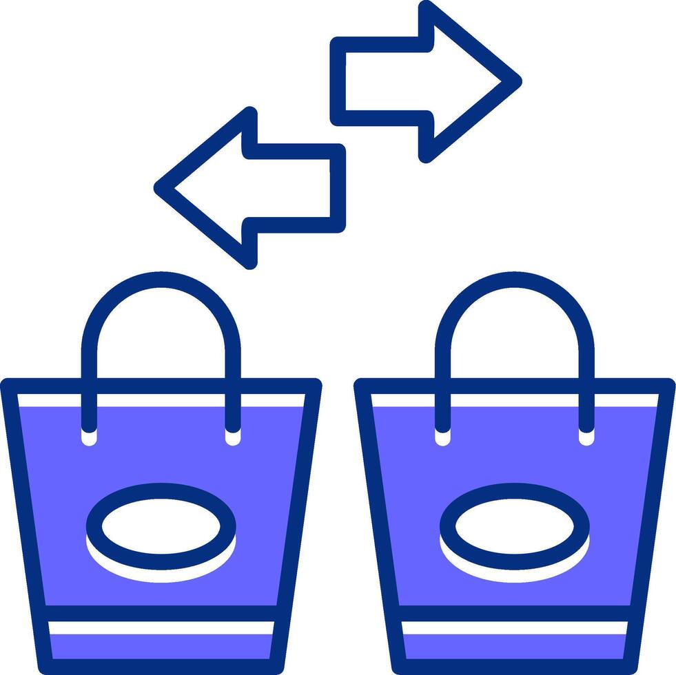 Exchange Filled Slip Style Icon vector