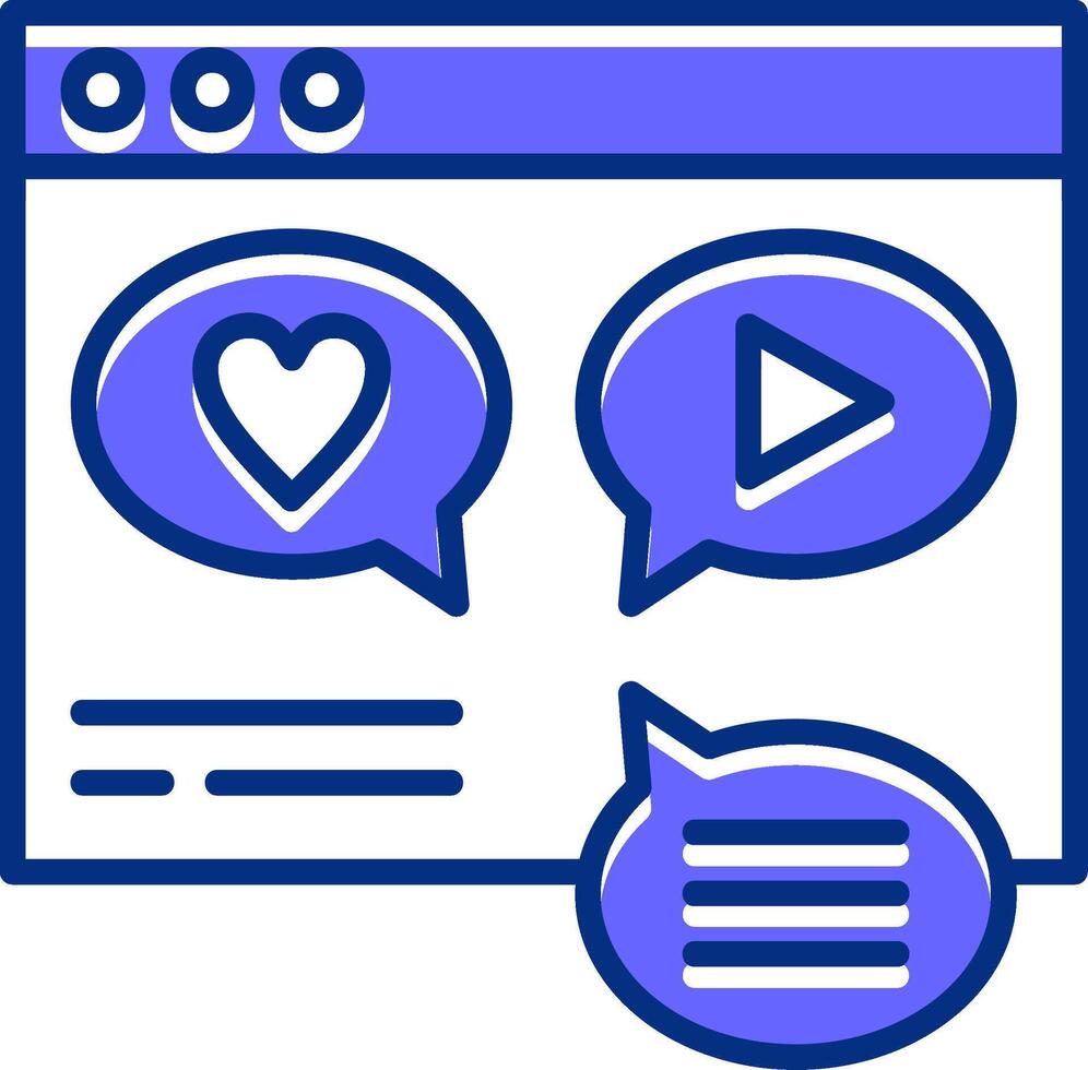 Social Media Integration Filled Slip Style Icon vector