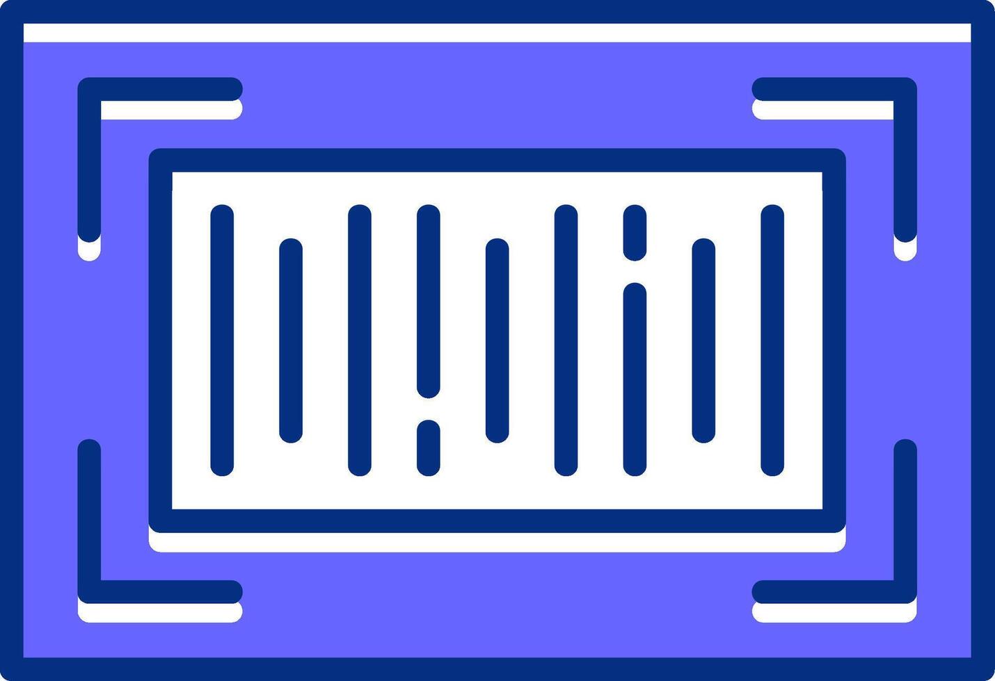 Barcode Filled Slip Style Icon vector