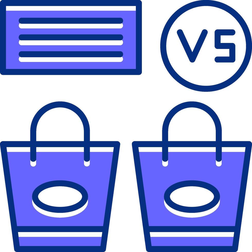 Product Comparison Filled Slip Style Icon vector