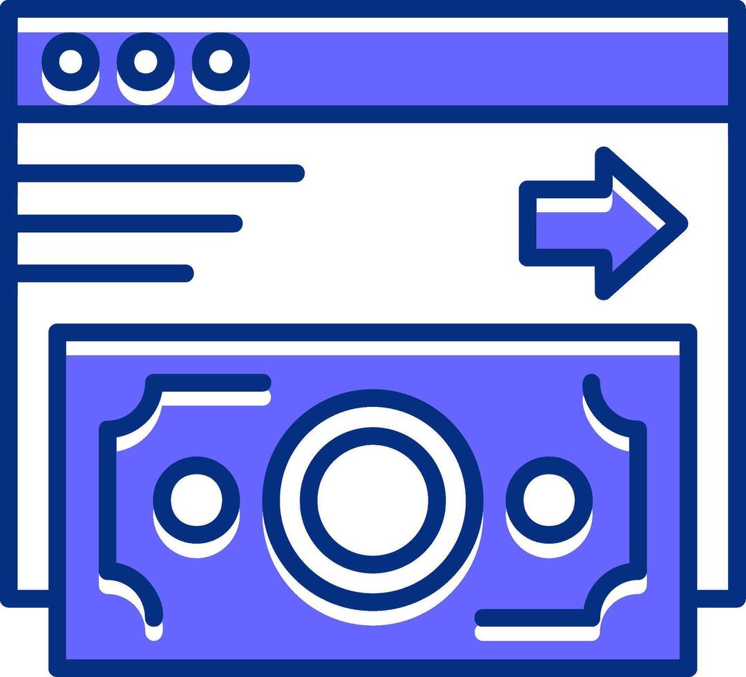 Online Payment Filled Slip Style Icon vector