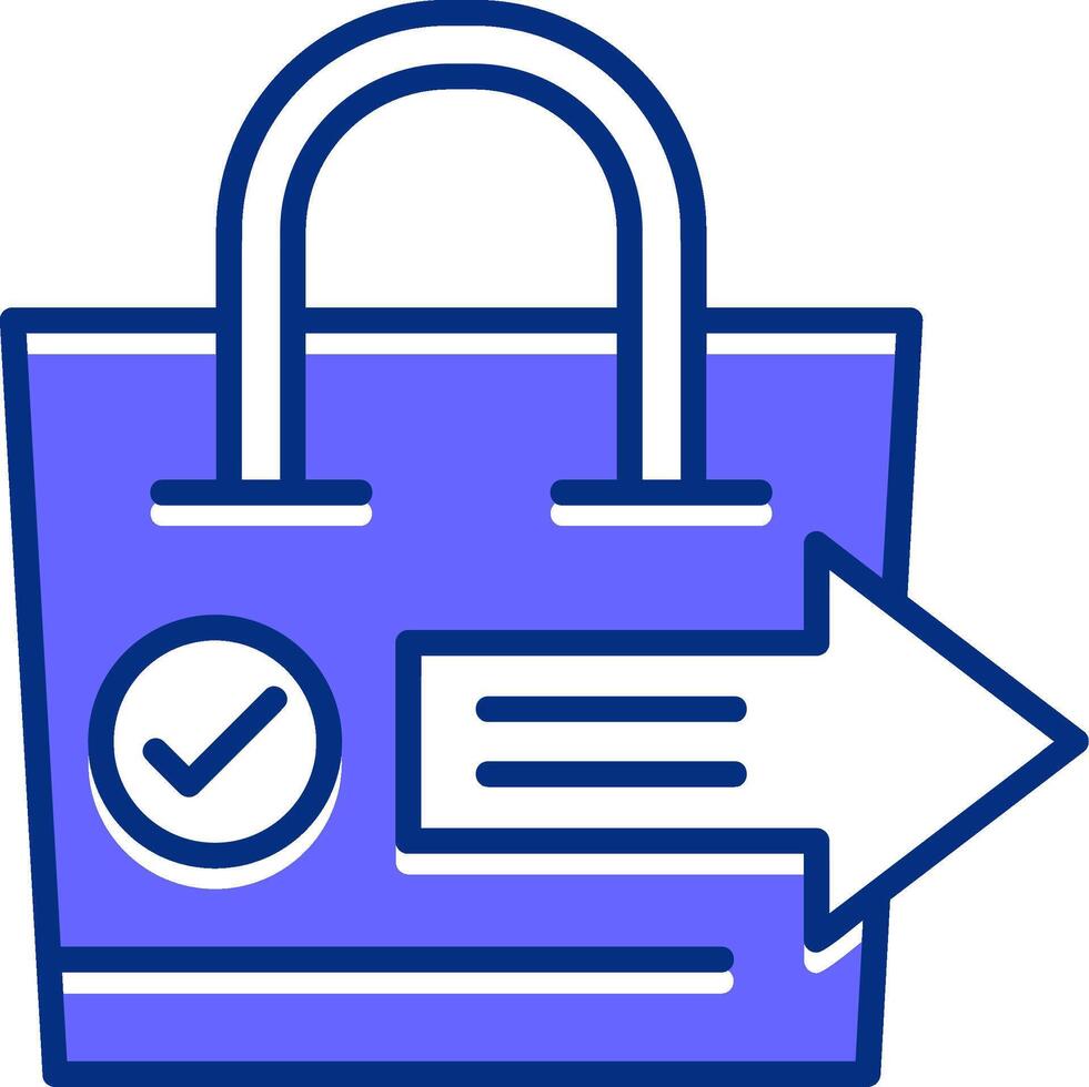 Checkout Filled Slip Style Icon vector