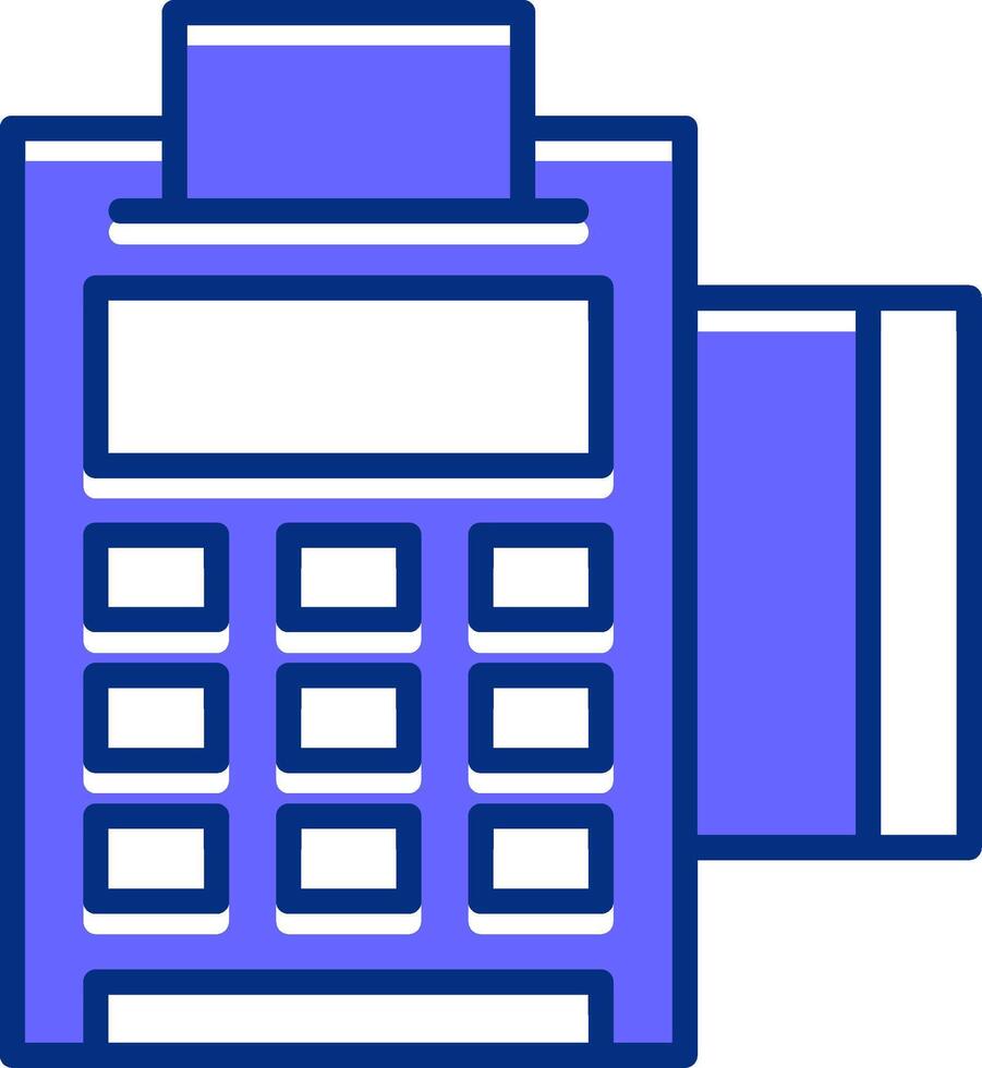 Point of sale POS Filled Slip Style Icon vector