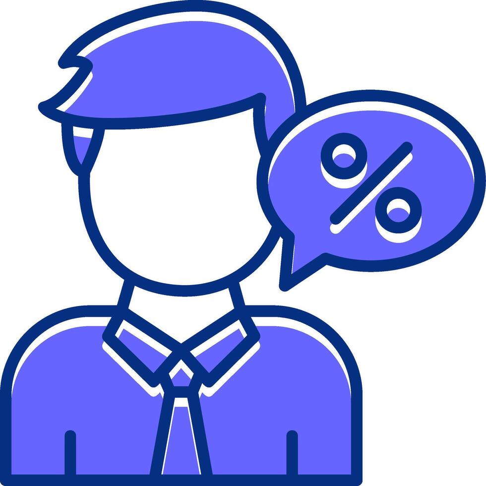 Tax advisor Filled Slip Style Icon vector