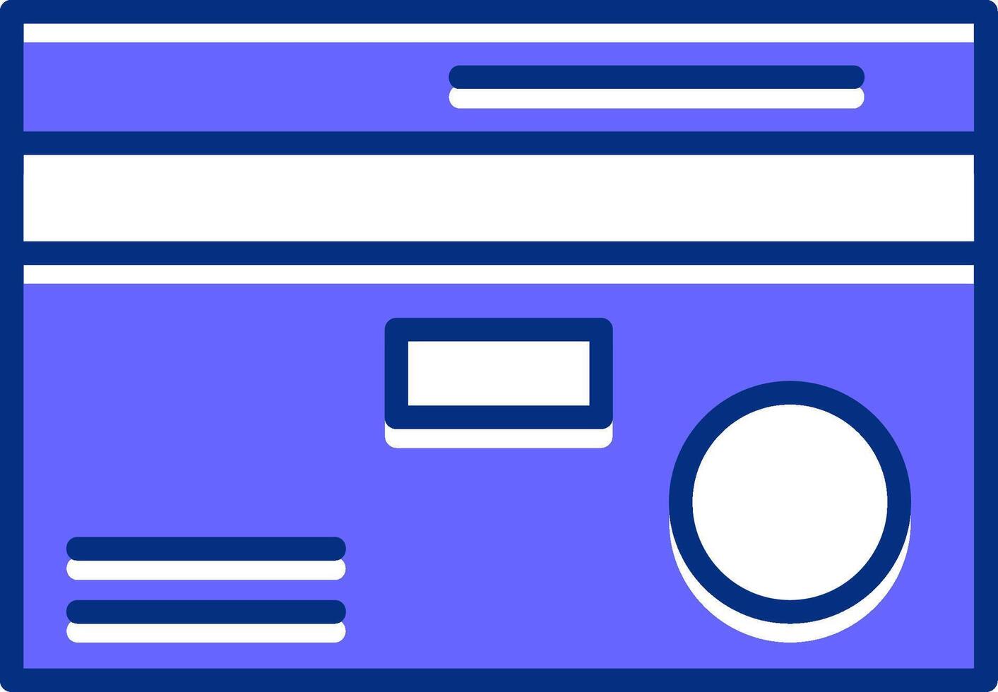 Debit card Filled Slip Style Icon vector