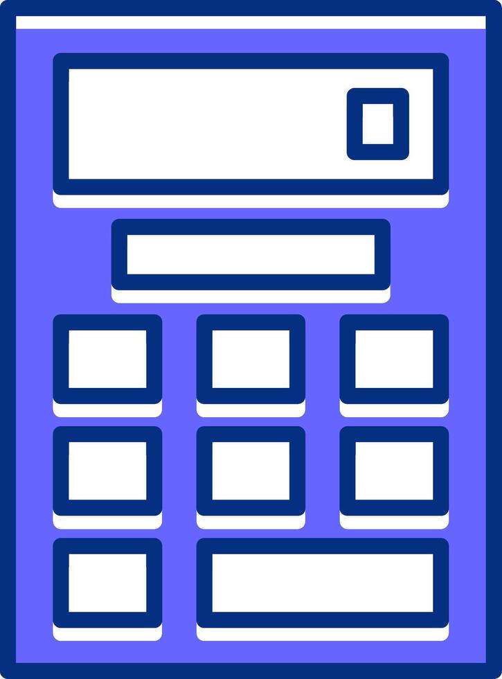 Calculator Filled Slip Style Icon vector