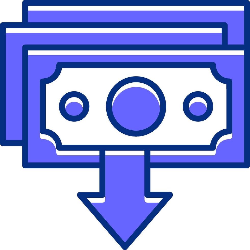 Bankruptcy Filled Slip Style Icon vector