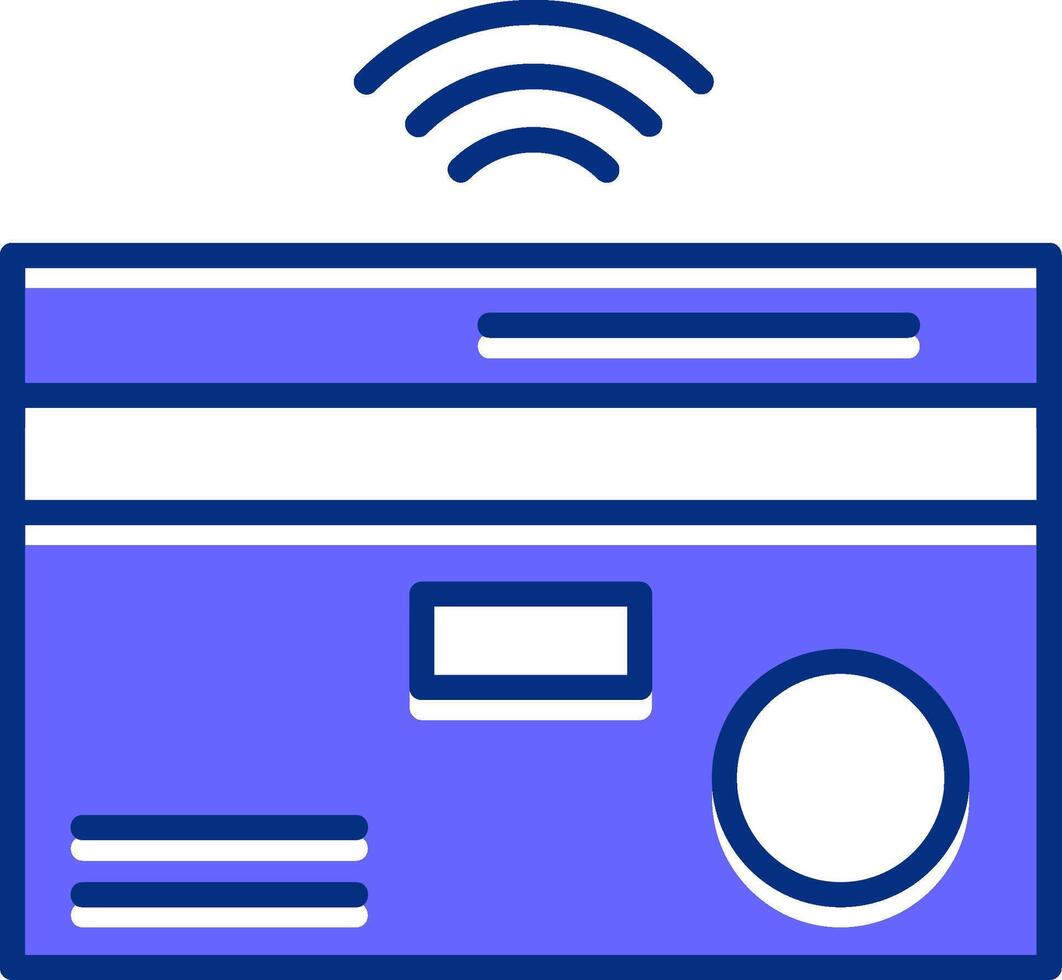 Contactless payment Filled Slip Style Icon vector