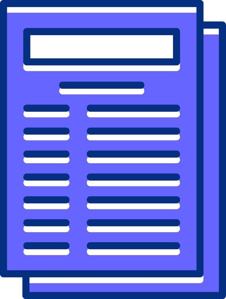 Bank statement Filled Slip Style Icon vector