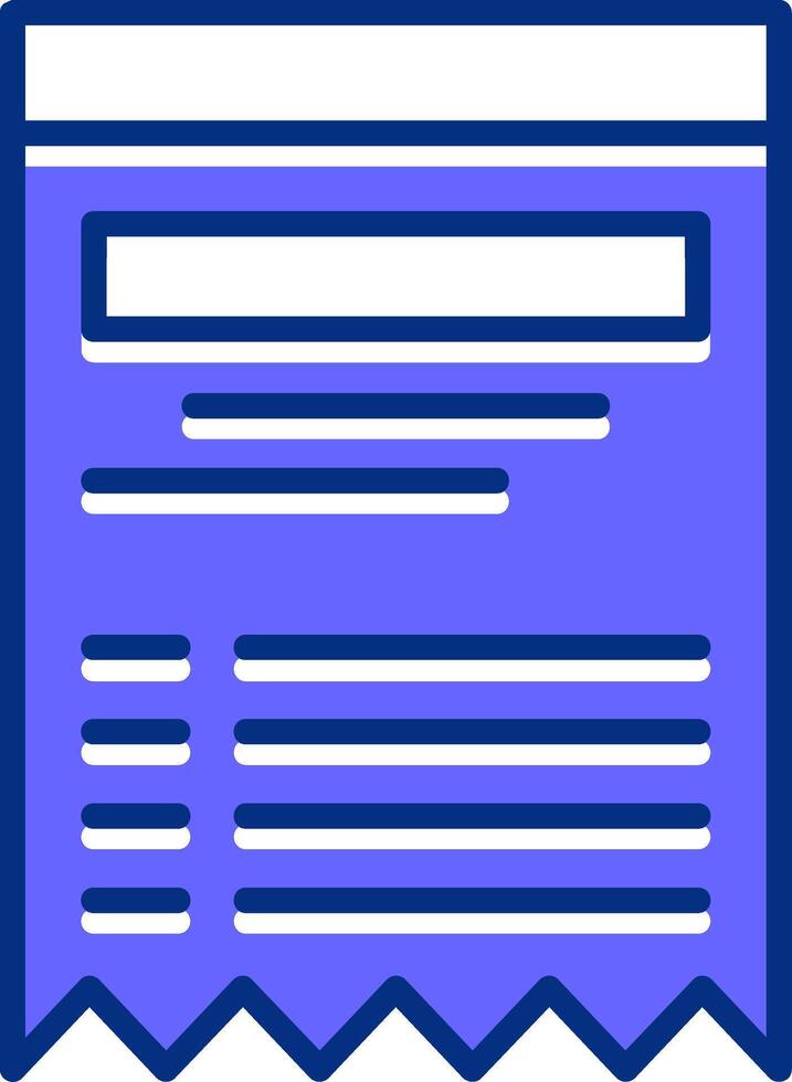 Receipt Filled Slip Style Icon vector
