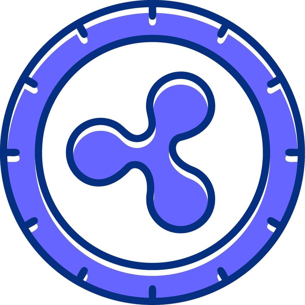 Ripple Filled Slip Style Icon vector