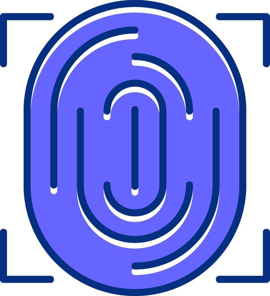 Biometric authentication Filled Slip Style Icon vector
