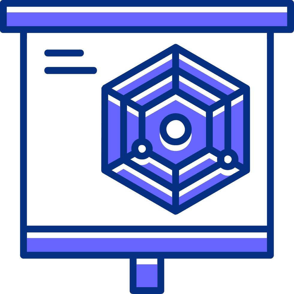 Radar Chart Filled Slip Style Icon vector