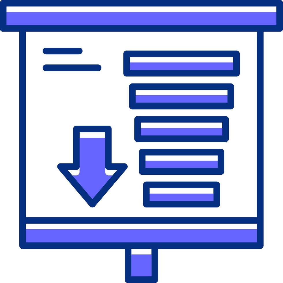Funnel Chart Filled Slip Style Icon vector