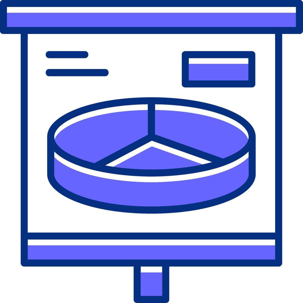 3D Pie Chart Filled Slip Style Icon vector