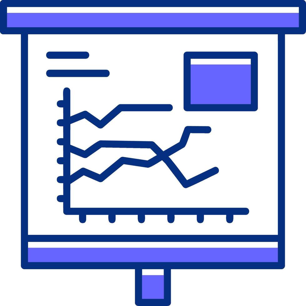 Filled Graph Filled Slip Style Icon vector