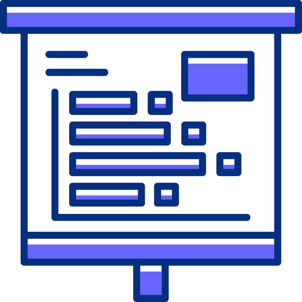 Horizontal Bars showing Filled Slip Style Icon vector