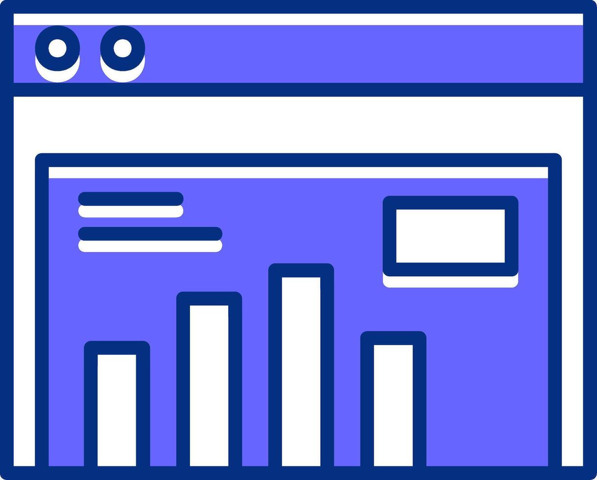 Website Statistics Filled Slip Style Icon vector