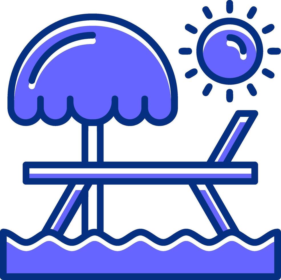 Seashore Filled Slip Style Icon vector